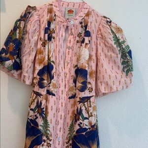 FARM Rio Pink and Blue Floral Dress